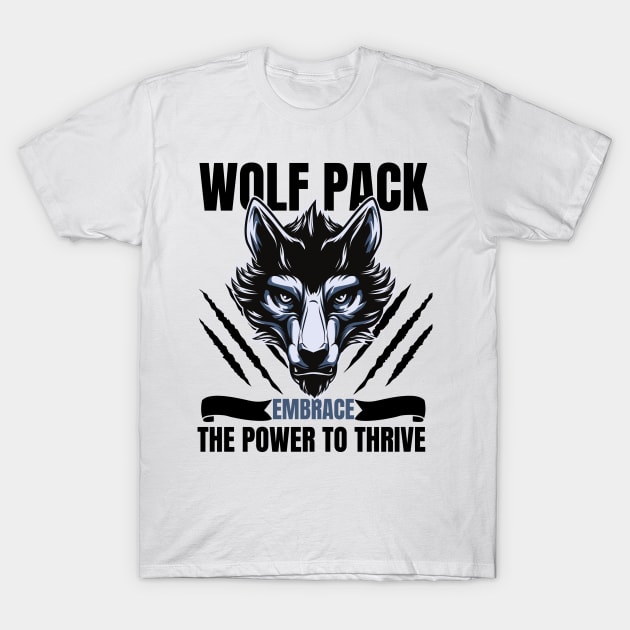 Grey Wolf T-Shirt by Pearsville